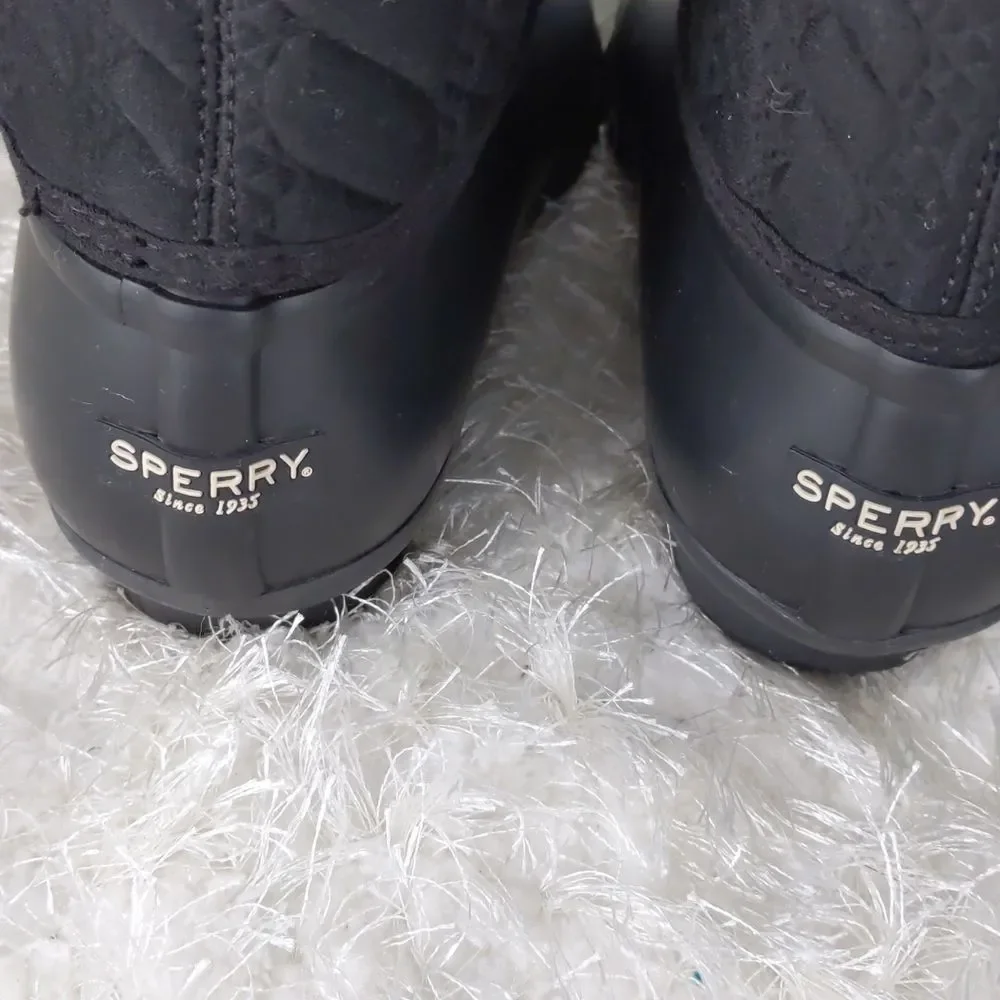 Sperry Black Quilted Duck Boots - Picture 5 of 10